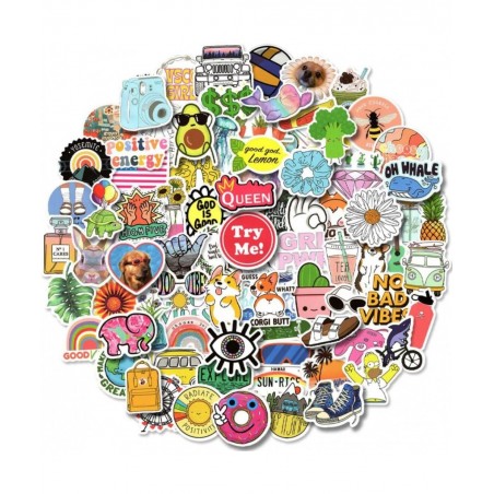 Girl's Cute Water Bottle Stickers 50 PCS Waterproof Aesthetic Laptop Stickers for Teens Kids $13.23 Kids' Stickers