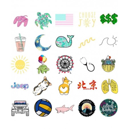 Girl's Cute Water Bottle Stickers 50 PCS Waterproof Aesthetic Laptop Stickers for Teens Kids $13.23 Kids' Stickers