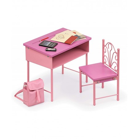 Back-to-School Doll Desk and Chair with Accessories for 18 inch Dolls - Pink (60009) $60.56 Doll Accessories
