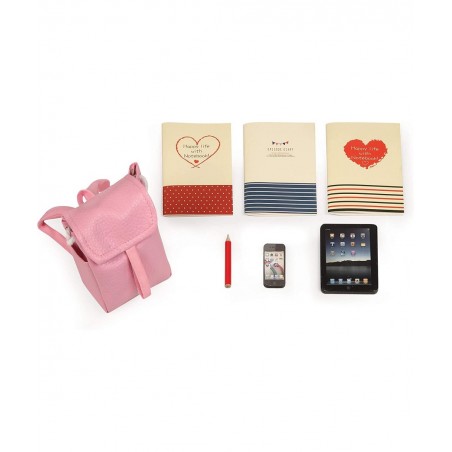 Back-to-School Doll Desk and Chair with Accessories for 18 inch Dolls - Pink (60009) $60.56 Doll Accessories