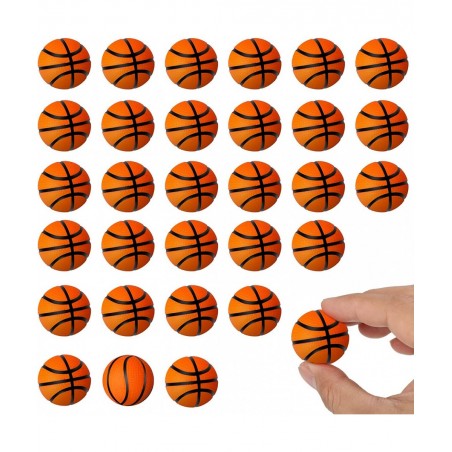 30 Pcs Mini Basketballs 1.18 Inch Mini Basketball Stress Balls Basketball Favors Tiny Foam Basketballs Small Soft Mini Foam S...