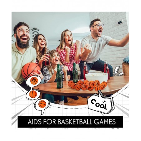 30 Pcs Mini Basketballs 1.18 Inch Mini Basketball Stress Balls Basketball Favors Tiny Foam Basketballs Small Soft Mini Foam S...
