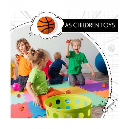 30 Pcs Mini Basketballs 1.18 Inch Mini Basketball Stress Balls Basketball Favors Tiny Foam Basketballs Small Soft Mini Foam S...
