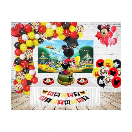 Mickey Mouse Clubhouse Backdrop for Birthday Party Decorations Park Baby Shower Background Cake Table Supplies Theme Banner 5...