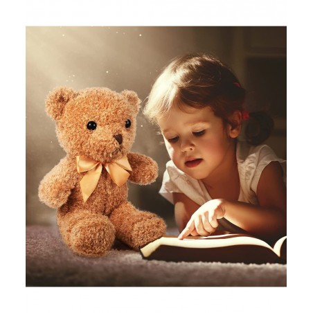 12 Pcs Bear Stuffed Animal Plush with Ribbon Bow Ties Stuffed Bear Soft Fluffy Bear Gifts for Adults Boyfriend Girlfriend Bir...