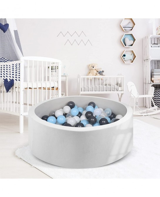 27.5inch Small Memory Foam Ball Pit Kids Soft Ball Pool for Toddlers Round Ball Pit Ideal Gift Play Toy (Balls are NOT Includ...