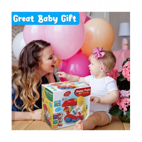 Baby Musical Train Toys 6 to 12 Months Push and Go Crawling Toys for Babies Light Up Infant Toys 3-6 7 8 9 10 12-18 Month Old...