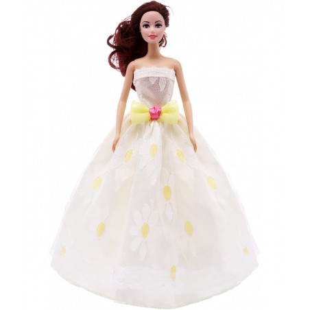 6 Handmade Clothes Doll Wedding Party Dress 4 Headdresses 2 Hats 3 Pairs of Gloves 5 Pairs of Shoes Suitable for 11.5 Inch Do...