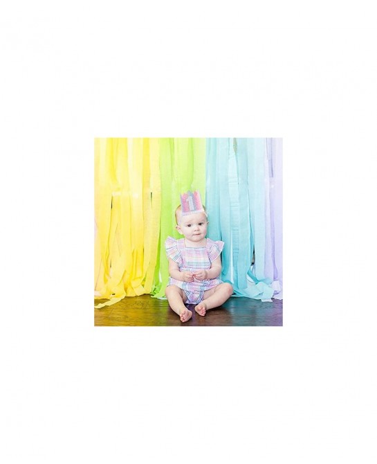 Baby 1st Birthday Rainbow hat - First Birthday Crown hat Baby Birthday Photo Props Mini Rainbow Crown Party Decorations Paste...
