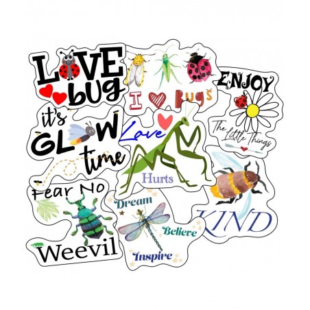Bug Stickers - Perfect Bug Gifts for Boys Girls Adults Bug Lovers - Waterproof Extra Sticky Durable 100% Vinyl - Work Great O...