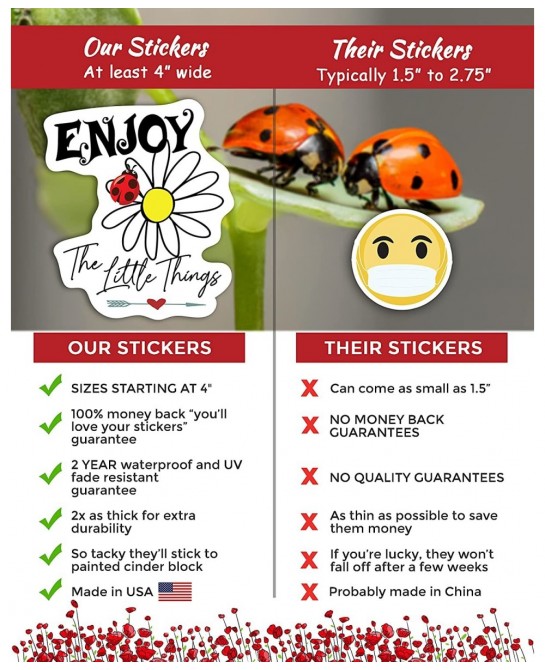 Bug Stickers - Perfect Bug Gifts for Boys Girls Adults Bug Lovers - Waterproof Extra Sticky Durable 100% Vinyl - Work Great O...