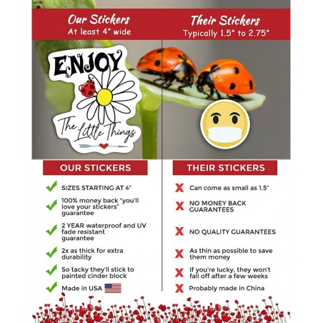 Bug Stickers - Perfect Bug Gifts for Boys Girls Adults Bug Lovers - Waterproof Extra Sticky Durable 100% Vinyl - Work Great O...