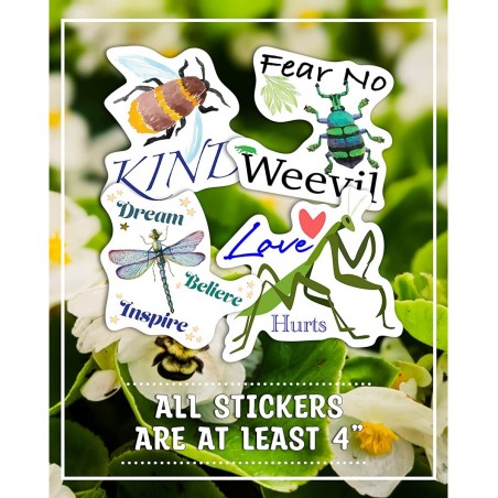 Bug Stickers - Perfect Bug Gifts for Boys Girls Adults Bug Lovers - Waterproof Extra Sticky Durable 100% Vinyl - Work Great O...