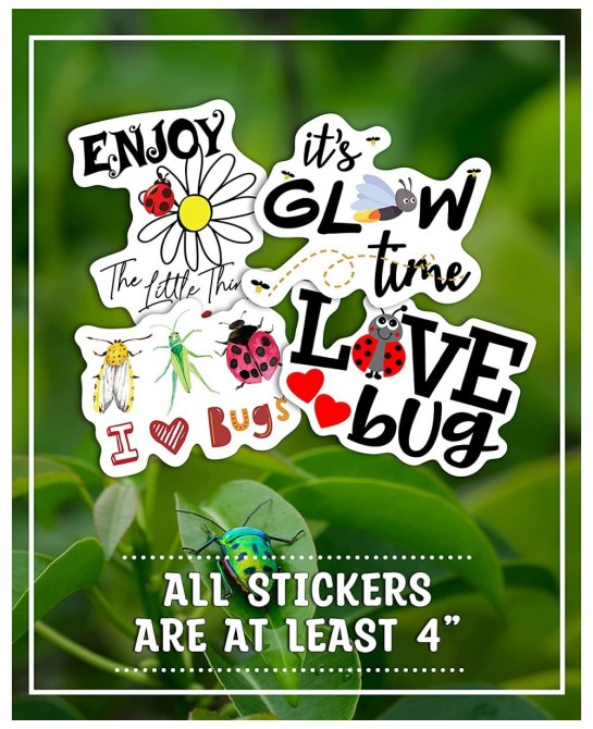 Bug Stickers - Perfect Bug Gifts for Boys Girls Adults Bug Lovers - Waterproof Extra Sticky Durable 100% Vinyl - Work Great O...