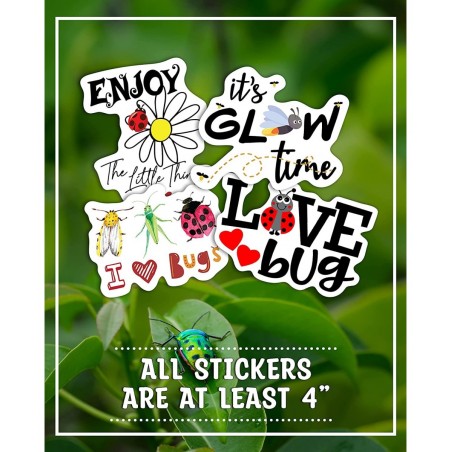 Bug Stickers - Perfect Bug Gifts for Boys Girls Adults Bug Lovers - Waterproof Extra Sticky Durable 100% Vinyl - Work Great O...