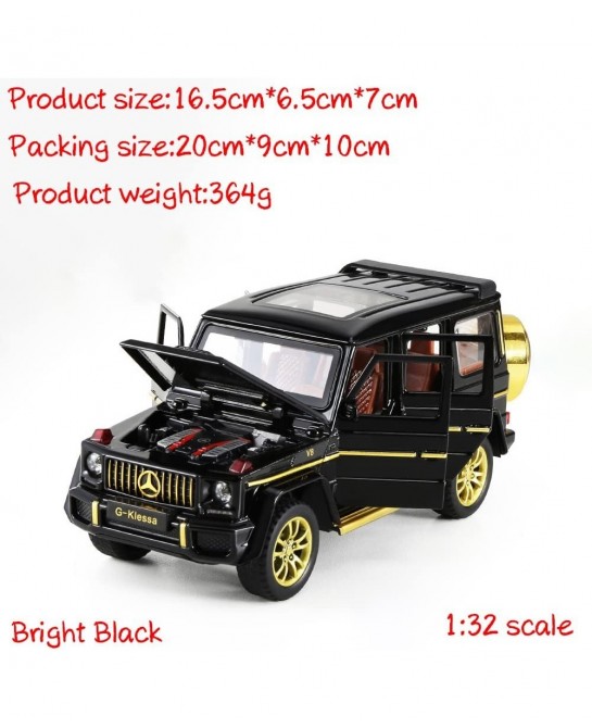 Alloy Collectible Black Benz G63 AMG Toy Vehicle Pull Back Die-Cast Car Model with Lights and Sound $44.35 Kids' Play Cars & ...