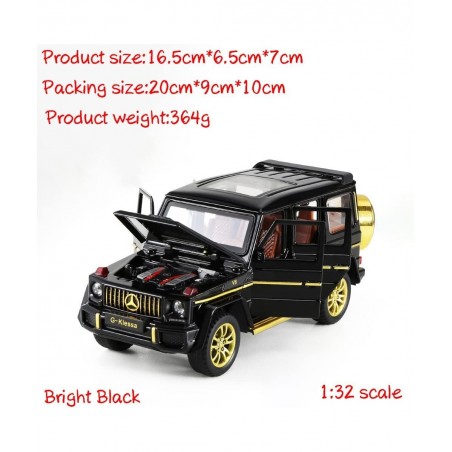 Alloy Collectible Black Benz G63 AMG Toy Vehicle Pull Back Die-Cast Car Model with Lights and Sound $44.35 Kids' Play Cars & ...
