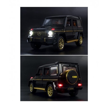 Alloy Collectible Black Benz G63 AMG Toy Vehicle Pull Back Die-Cast Car Model with Lights and Sound $44.35 Kids' Play Cars & ...