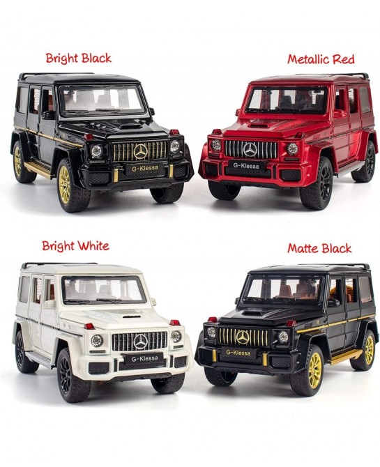 Alloy Collectible Black Benz G63 AMG Toy Vehicle Pull Back Die-Cast Car Model with Lights and Sound $44.35 Kids' Play Cars & ...