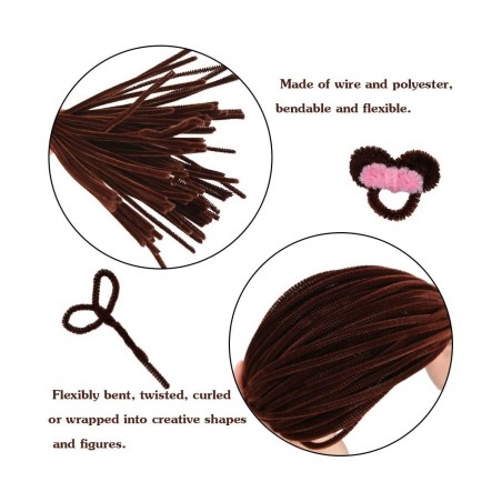 150 Pieces Dark Brown Pipe Cleaners Pipe Cleaners Chenille Stem Craft Pipe Cleaners Art Pipe Cleaners Pipe Cleaners Bulk for ...