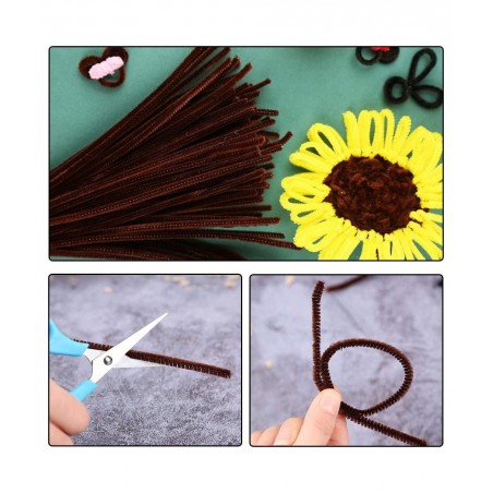 150 Pieces Dark Brown Pipe Cleaners Pipe Cleaners Chenille Stem Craft Pipe Cleaners Art Pipe Cleaners Pipe Cleaners Bulk for ...