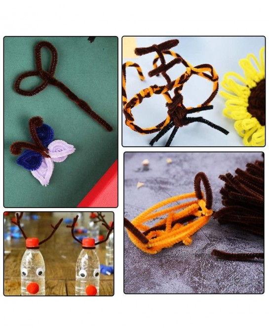150 Pieces Dark Brown Pipe Cleaners Pipe Cleaners Chenille Stem Craft Pipe Cleaners Art Pipe Cleaners Pipe Cleaners Bulk for ...