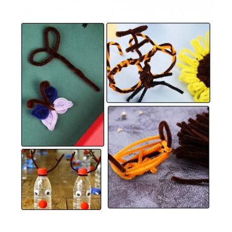 150 Pieces Dark Brown Pipe Cleaners Pipe Cleaners Chenille Stem Craft Pipe Cleaners Art Pipe Cleaners Pipe Cleaners Bulk for ...