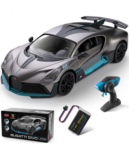 Bugatti Divo Remote Control Car 1/12 Scale RC Cars 12Km/h 2.4Ghz Licensed Model Car Headlight Racing Hobby Toy Car 7.4V 900mA...