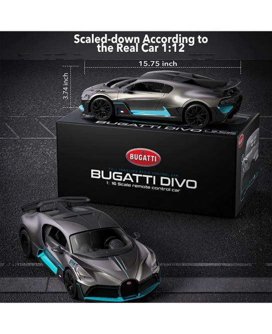 Bugatti Divo Remote Control Car 1/12 Scale RC Cars 12Km/h 2.4Ghz Licensed Model Car Headlight Racing Hobby Toy Car 7.4V 900mA...