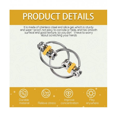 9 Pieces Bike Chain Fidget Toy for Adults Teens Flippy Chain Fidget Toy for ADHD Pressure Anxiety Relief Finger Toys for Work...