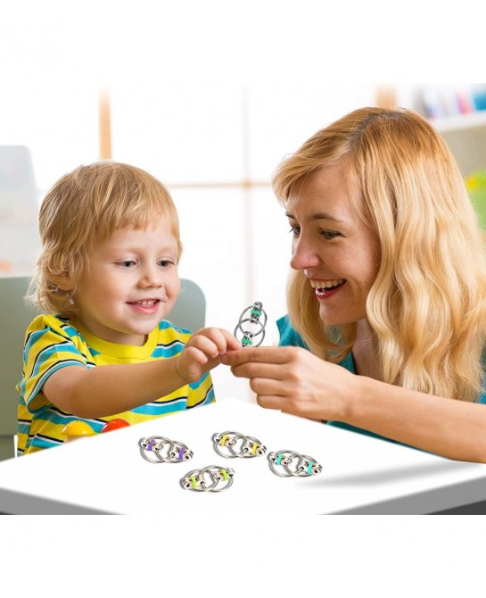 9 Pieces Bike Chain Fidget Toy for Adults Teens Flippy Chain Fidget Toy for ADHD Pressure Anxiety Relief Finger Toys for Work...