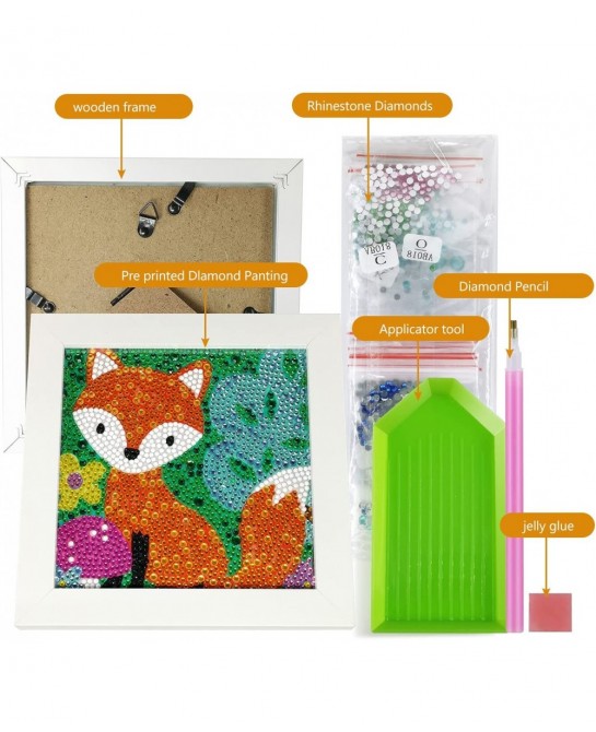 Diamond Painting for Kids with Wooden Frame Arts and Crafts for Kids Girls & Boys Easy Craft Kits Art Set Diamond Painting Ki...