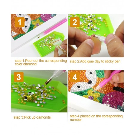 Diamond Painting for Kids with Wooden Frame Arts and Crafts for Kids Girls & Boys Easy Craft Kits Art Set Diamond Painting Ki...