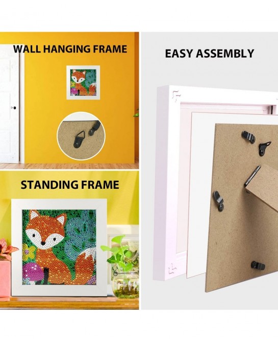 Diamond Painting for Kids with Wooden Frame Arts and Crafts for Kids Girls & Boys Easy Craft Kits Art Set Diamond Painting Ki...