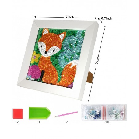Diamond Painting for Kids with Wooden Frame Arts and Crafts for Kids Girls & Boys Easy Craft Kits Art Set Diamond Painting Ki...