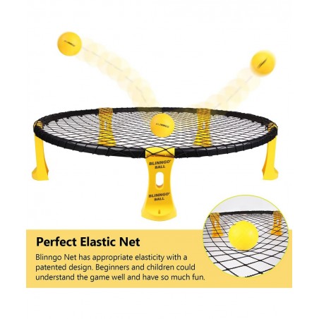 Blinngoball Roundnet Games Set with Carrying Bag and Strip Light (ONLY for Pro Kit)- Roundnet Set Playing Beach Game for Outd...