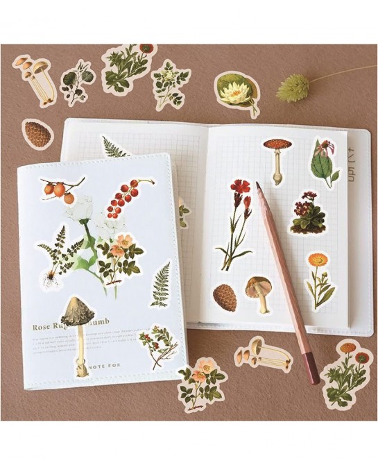 Stickers Kids|120 Sheets/3 Pcs of Small Fresh Plant Stickers Notebook Stickers Stickers Laptop Waterproof Stickers That Teena...