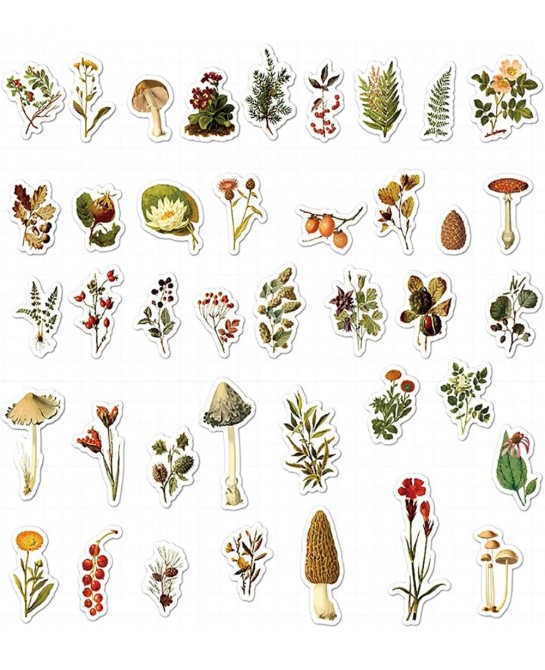 Stickers Kids|120 Sheets/3 Pcs of Small Fresh Plant Stickers Notebook Stickers Stickers Laptop Waterproof Stickers That Teena...
