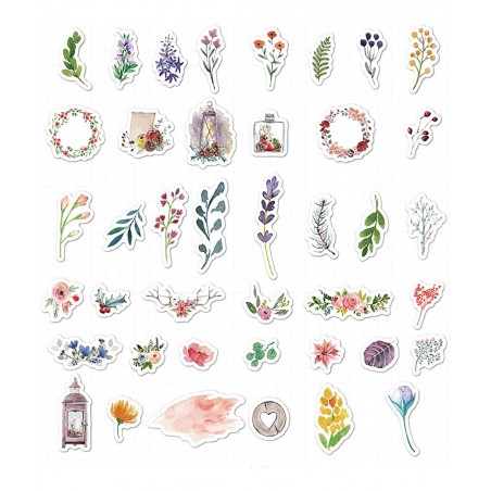 Stickers Kids|120 Sheets/3 Pcs of Small Fresh Plant Stickers Notebook Stickers Stickers Laptop Waterproof Stickers That Teena...