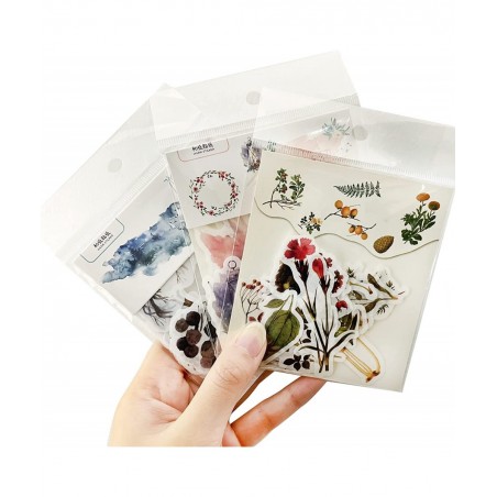 Stickers Kids|120 Sheets/3 Pcs of Small Fresh Plant Stickers Notebook Stickers Stickers Laptop Waterproof Stickers That Teena...