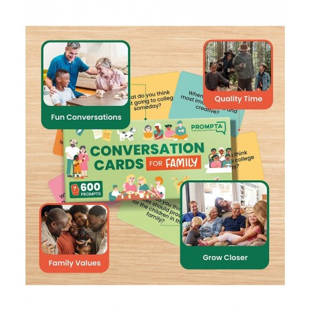 Conversation Cards for Families – Fun Card Games for Families – Get to Know Your Family with Conversation Starters Family Tim...