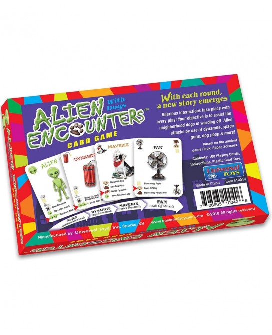 Alien Encounters with Dogs Card Game - Hilarious - Families Parties Children - Help Neighborhood Dogs in Warding Off an Alien...