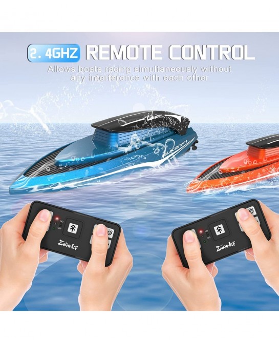 RC Boat for Kids Pool Lake Mini Remote Control Boat for Kids Age 3+ Beginner 2.4Ghz Rechargeable Controlled Boats Watercraft ...