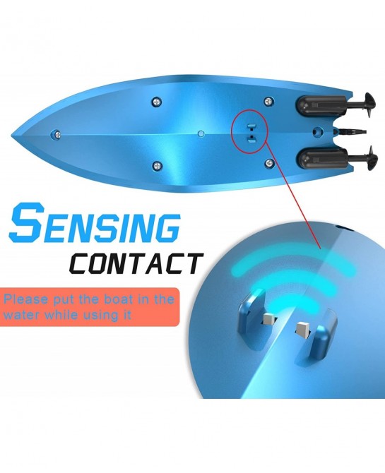 RC Boat for Kids Pool Lake Mini Remote Control Boat for Kids Age 3+ Beginner 2.4Ghz Rechargeable Controlled Boats Watercraft ...