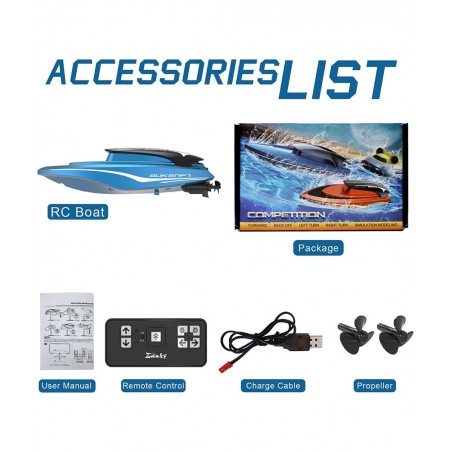 RC Boat for Kids Pool Lake Mini Remote Control Boat for Kids Age 3+ Beginner 2.4Ghz Rechargeable Controlled Boats Watercraft ...