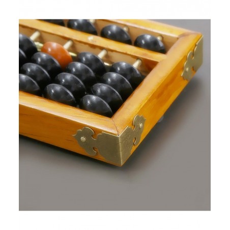 17 Digit Rods Wooden Abacus Soroban Chinese Japanese Calculator Counting Tool w/Reset Button 14" Vintage-Style $27.84 Early D...