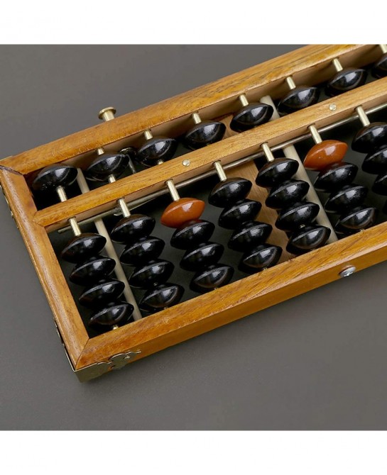 17 Digit Rods Wooden Abacus Soroban Chinese Japanese Calculator Counting Tool w/Reset Button 14" Vintage-Style $27.84 Early D...