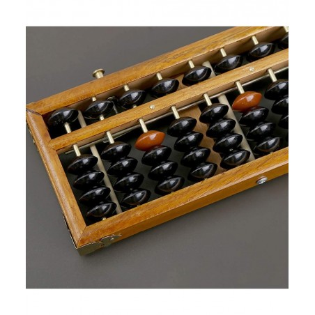 17 Digit Rods Wooden Abacus Soroban Chinese Japanese Calculator Counting Tool w/Reset Button 14" Vintage-Style $27.84 Early D...