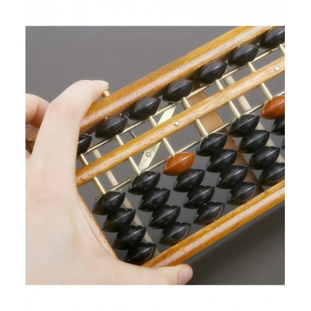 17 Digit Rods Wooden Abacus Soroban Chinese Japanese Calculator Counting Tool w/Reset Button 14" Vintage-Style $27.84 Early D...