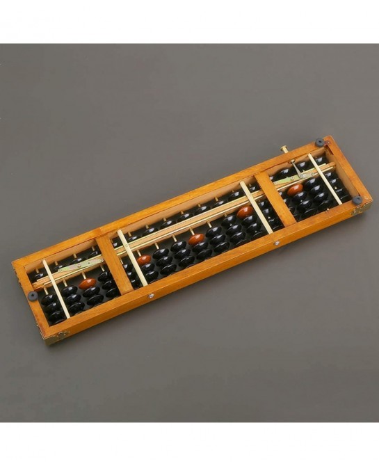 17 Digit Rods Wooden Abacus Soroban Chinese Japanese Calculator Counting Tool w/Reset Button 14" Vintage-Style $27.84 Early D...